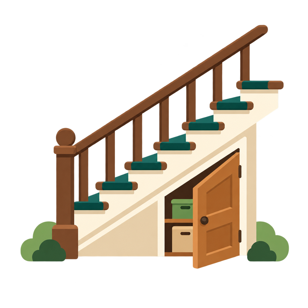 Under stairs